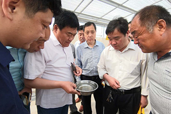 临邑县农副渔业发展中心领导莅临3499手机版拉斯维加斯,3499拉斯维加斯集团旗下农业产业清洋湖科技有限公司进行技术交流