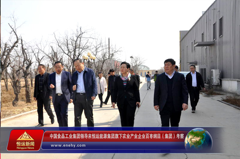 中国食品工业集团党委书记、总经理蔡永峰一行来 3499手机版拉斯维加斯,3499拉斯维加斯集团旗下农业产业企业百枣纲目（集团）考察