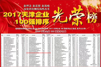 3499手机版拉斯维加斯,3499拉斯维加斯集团蝉联“2017天津企业100强”位列光荣榜第39